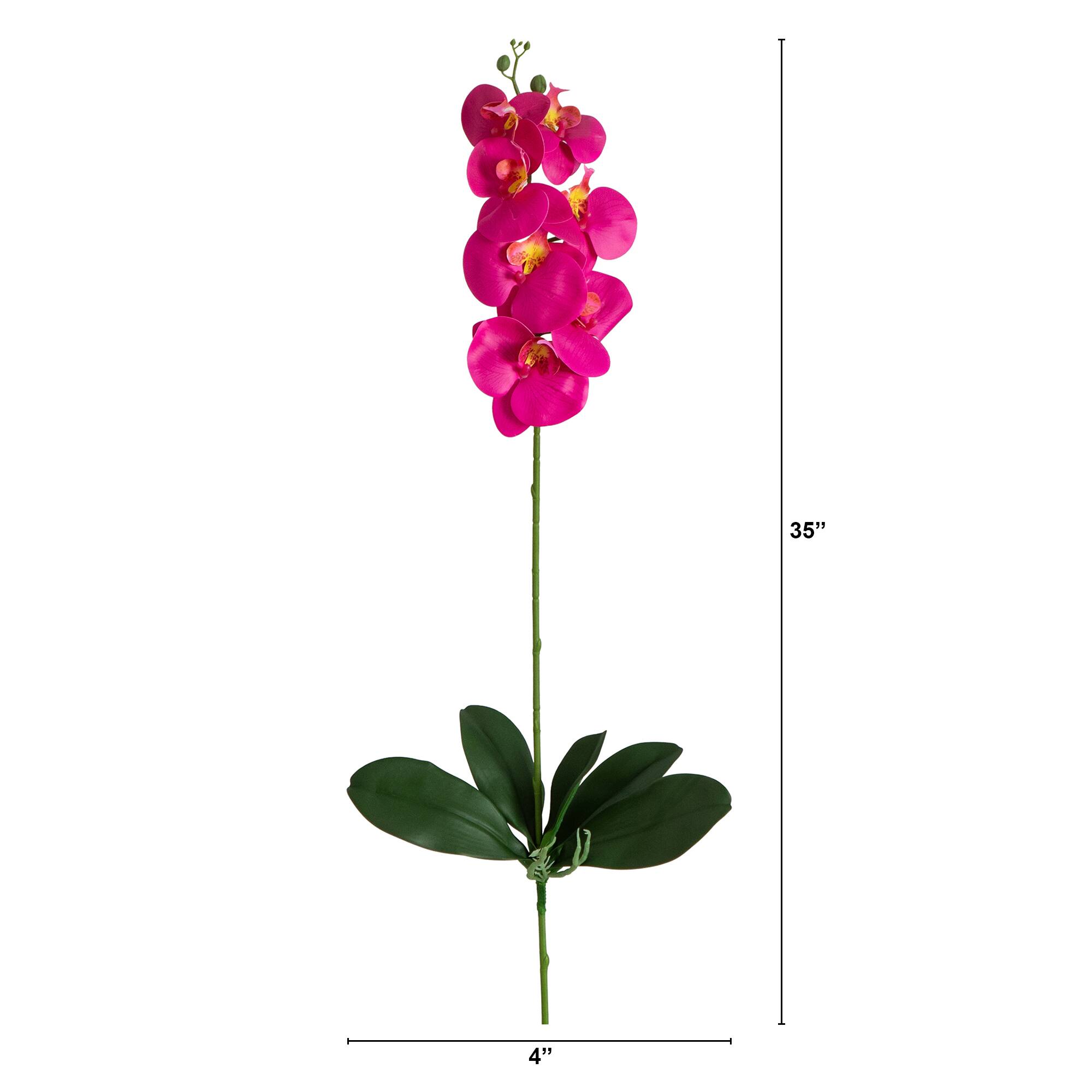 35" Beauty Pink Orchid Flower Stems, 3ct.